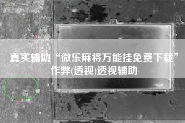 真实辅助“微乐麻将万能挂免费下载”作弊(透视)透视辅助