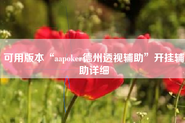 可用版本“aapoker德州透视辅助”开挂辅助详细
