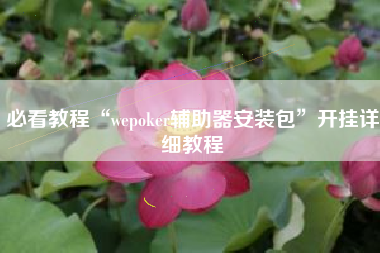 必看教程“wepoker辅助器安装包”开挂详细教程