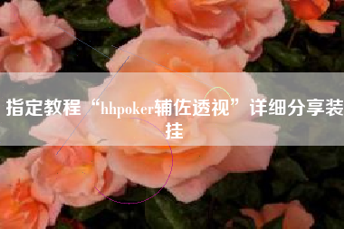 指定教程“hhpoker辅佐透视”详细分享装挂