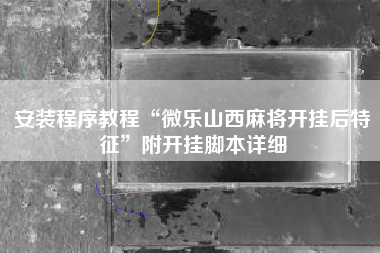 安装程序教程“微乐山西麻将开挂后特征”附开挂脚本详细