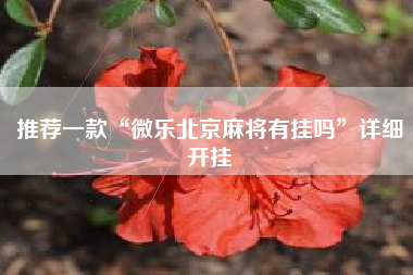 推荐一款“微乐北京麻将有挂吗”详细开挂