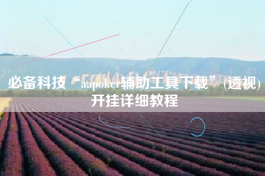 必备科技“aapoker辅助工具下载	”(透视)开挂详细教程