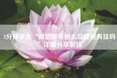 3分钟学会“微信微乐刨幺自建房有挂吗	”详细分享装挂