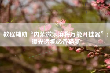 教程辅助“内蒙微乐麻将万能开挂器	”(曝光透视必备猫腻