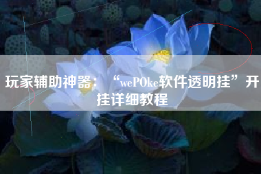 玩家辅助神器：“wePOke软件透明挂	”开挂详细教程