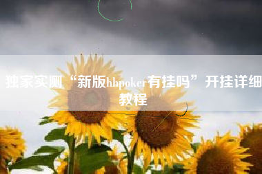 独家实测“新版hhpoker有挂吗”开挂详细教程