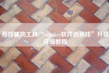 开挂辅助工具“wepoker软件透视挂”开挂详细教程