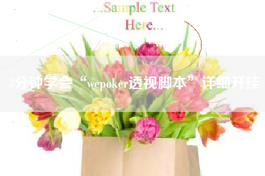 3分钟学会“wepoker透视脚本	”详细开挂