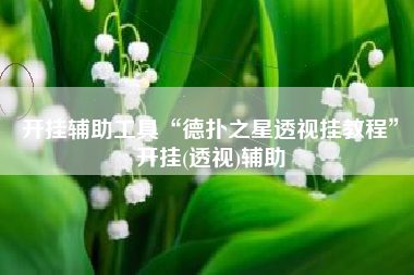 开挂辅助工具“德扑之星透视挂教程”开挂(透视)辅助