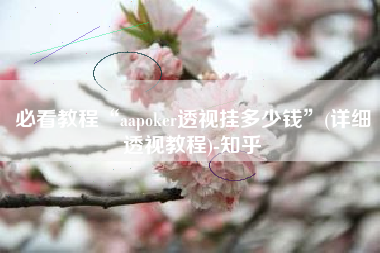 必看教程“aapoker透视挂多少钱”(详细透视教程)-知乎