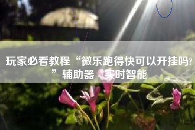 玩家必看教程“微乐跑得快可以开挂吗?	”辅助器 - 实时智能