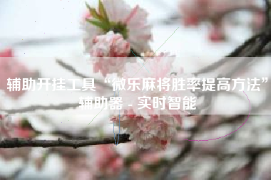 辅助开挂工具“微乐麻将胜率提高方法”辅助器 - 实时智能