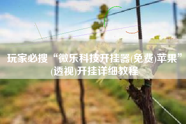 玩家必搜“微乐科技开挂器(免费)苹果	”(透视)开挂详细教程