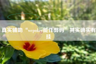真实辅助“wepokre能作弊码	”其实确实有挂