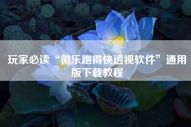 玩家必读“微乐跑得快透视软件	”通用版下载教程