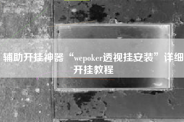 辅助开挂神器“wepoker透视挂安装	”详细开挂教程
