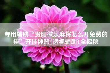 专用辅助“贵阳微乐麻将怎么开免费的挂	”开挂神器{透视辅助}全揭秘