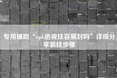 专用辅助“wpk透视挂容易封吗	”详细分享装挂步骤