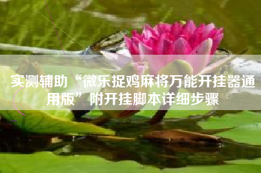 实测辅助“微乐捉鸡麻将万能开挂器通用版”附开挂脚本详细步骤