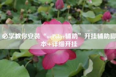 必学教你安装“wePoker辅助”开挂辅助脚本+详细开挂