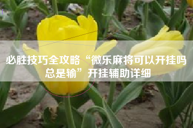 必胜技巧全攻略“微乐麻将可以开挂吗 总是输”开挂辅助详细