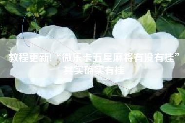 教程更新!“微乐卡五星麻将有没有挂”其实确实有挂