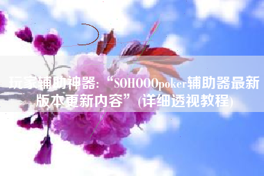 玩家辅助神器:“SOHOOOpoker辅助器最新版本更新内容”(详细透视教程)