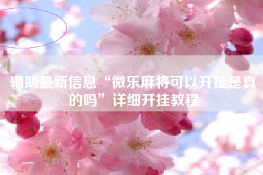 辅助最新信息“微乐麻将可以开挂是真的吗	”详细开挂教程