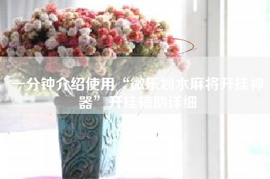 一分钟介绍使用“微乐划水麻将开挂神器	”开挂辅助详细