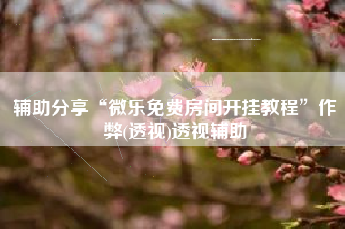 辅助分享“微乐免费房间开挂教程	”作弊(透视)透视辅助