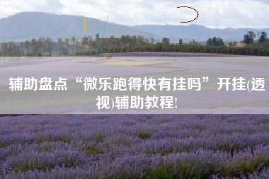 辅助盘点“微乐跑得快有挂吗”开挂(透视)辅助教程!