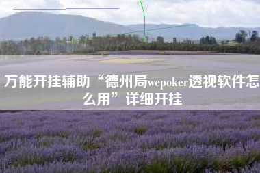 万能开挂辅助“德州局wepoker透视软件怎么用	”详细开挂
