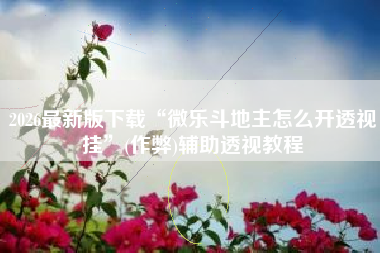 2026最新版下载“微乐斗地主怎么开透视挂	”(作弊)辅助透视教程