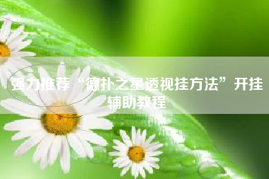 强力推荐“德扑之星透视挂方法	”开挂辅助教程