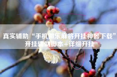 真实辅助“手机微乐麻将开挂神器下载	”开挂辅助脚本+详细开挂