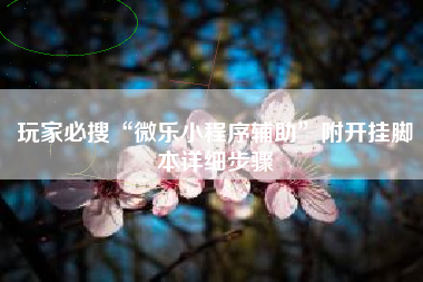 玩家必搜“微乐小程序辅助	”附开挂脚本详细步骤