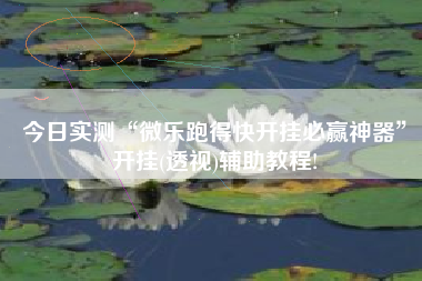 今日实测“微乐跑得快开挂必赢神器	”开挂(透视)辅助教程!