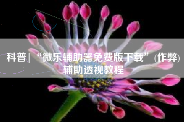 科普|“微乐辅助器免费版下载	”(作弊)辅助透视教程