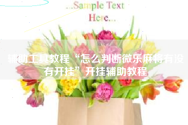 辅助工具教程“怎么判断微乐麻将有没有开挂”开挂辅助教程