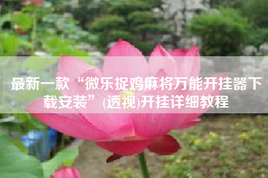 最新一款“微乐捉鸡麻将万能开挂器下载安装”(透视)开挂详细教程