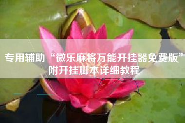 专用辅助“微乐麻将万能开挂器免费版	”附开挂脚本详细教程