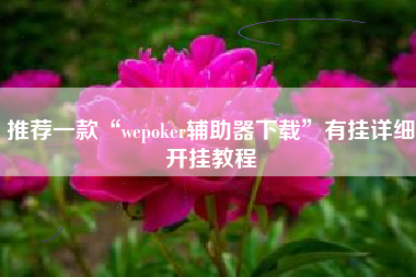 推荐一款“wepoker辅助器下载	”有挂详细开挂教程