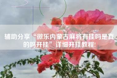 辅助分享“微乐内蒙古麻将有挂吗是真的吗开挂	”详细开挂教程!