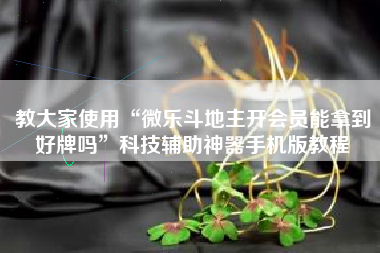 教大家使用“微乐斗地主开会员能拿到好牌吗	”科技辅助神器手机版教程