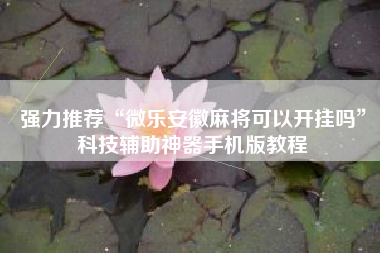 强力推荐“微乐安徽麻将可以开挂吗	”科技辅助神器手机版教程