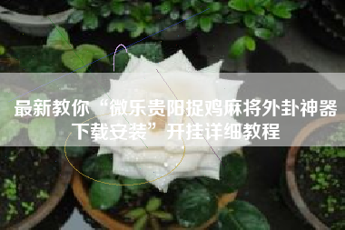 最新教你“微乐贵阳捉鸡麻将外卦神器下载安装”开挂详细教程