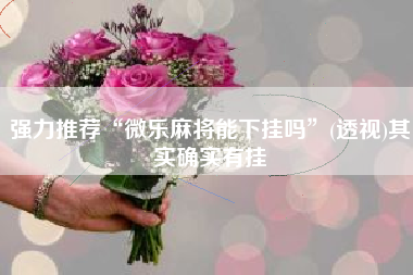 强力推荐“微乐麻将能下挂吗	”(透视)其实确实有挂