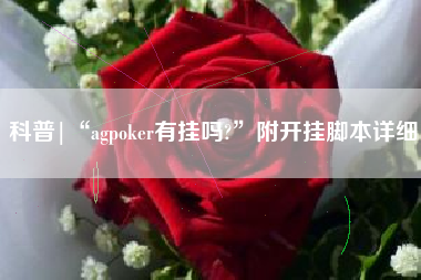 科普|“agpoker有挂吗?	”附开挂脚本详细
