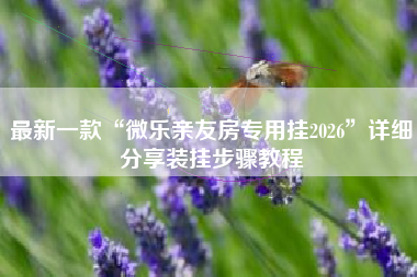 最新一款“微乐亲友房专用挂2026”详细分享装挂步骤教程